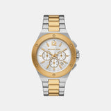 Lennox Men Quartz White Dial Chronograph Stainless Steel Watch MKO1237
