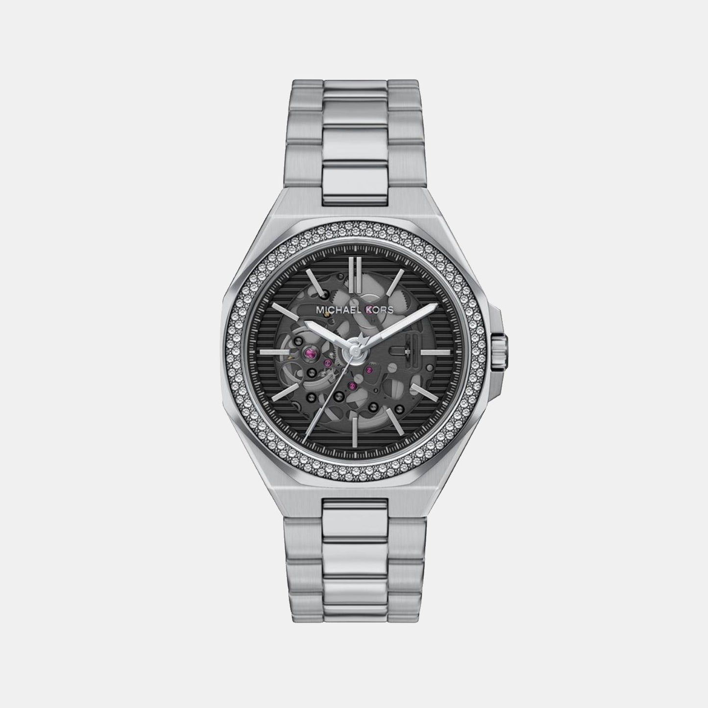 Callum Men Automatic Black Dial Analog Stainless Steel Watch MKO1240