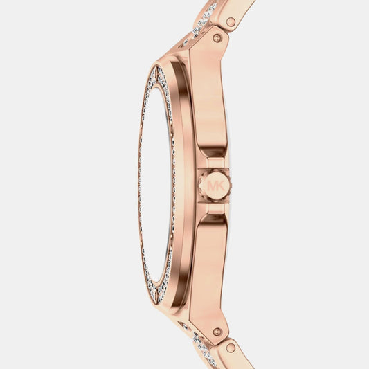 Lennox Women Quartz Rose Gold Dial Analog Stainless Steel Watch MKO1247