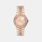 Lennox Women Quartz Rose Gold Dial Analog Stainless Steel Watch MKO1247