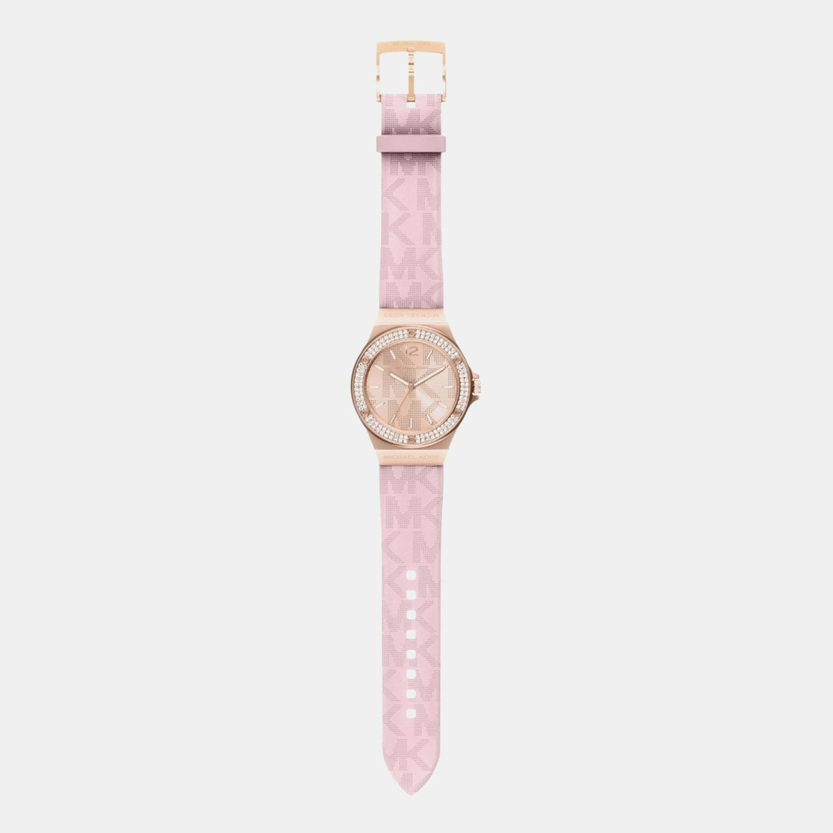 Lennox Women Quartz Rose Gold Dial Analog Stainless Steel Watch MKO1251