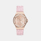 Lennox Women Quartz Rose Gold Dial Analog Stainless Steel Watch MKO1251