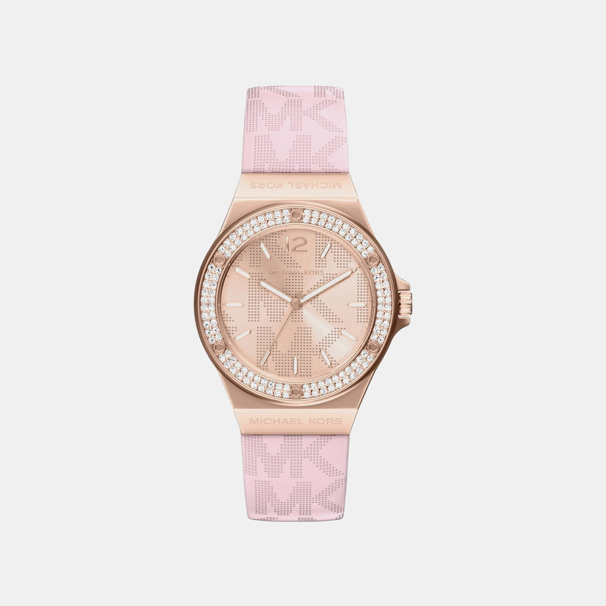 Lennox Women Quartz Rose Gold Dial Analog Stainless Steel Watch MKO1251