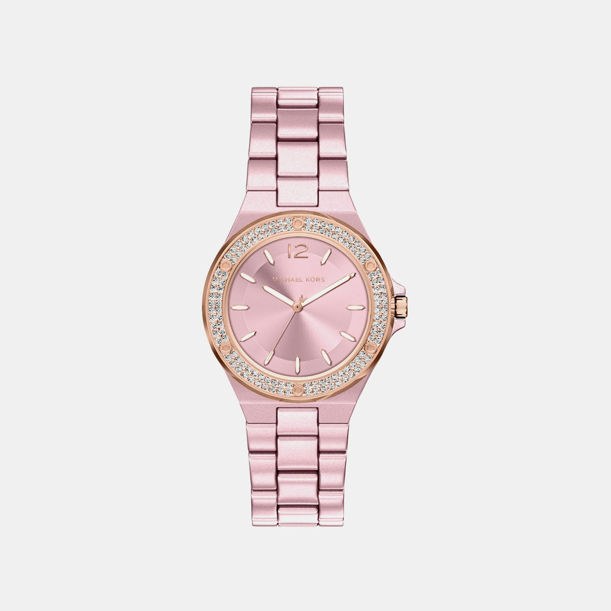 Lennox Women Quartz Pink Dial Analog Stainless Steel Watch MKO1254