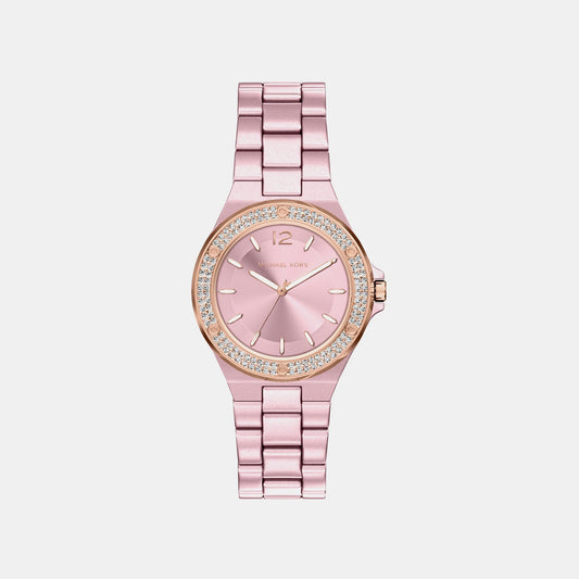 Lennox Women Quartz Pink Dial Analog Stainless Steel Watch MKO1254
