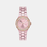 Lennox Women Quartz Pink Dial Analog Stainless Steel Watch MKO1254