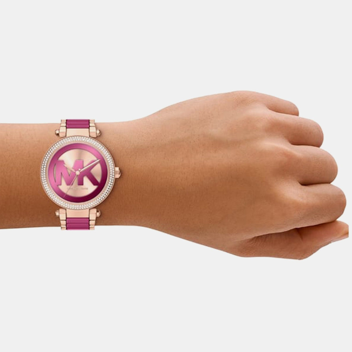 Parker Women Quartz Dual Tone Dial Analog Stainless Steel Watch MKO1256