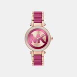 Parker Women Quartz Dual Tone Dial Analog Stainless Steel Watch MKO1256