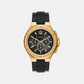 Lennox Men Quartz Black Dial Chronograph Stainless Steel Watch MKO1272