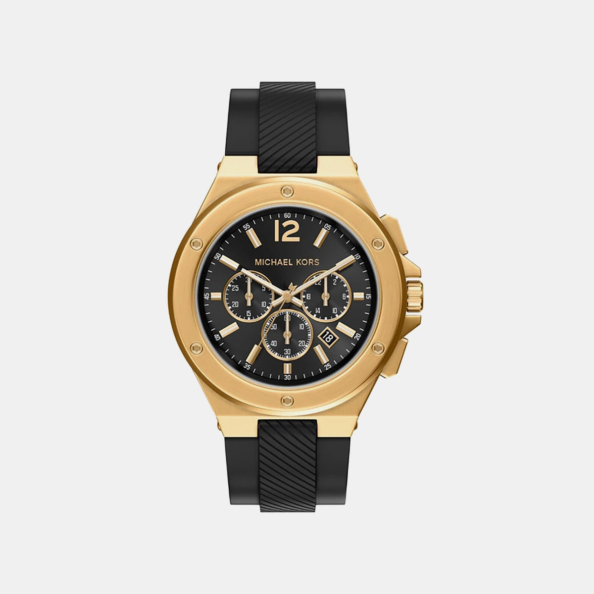 Lennox Men Quartz Black Dial Chronograph Stainless Steel Watch MKO1272