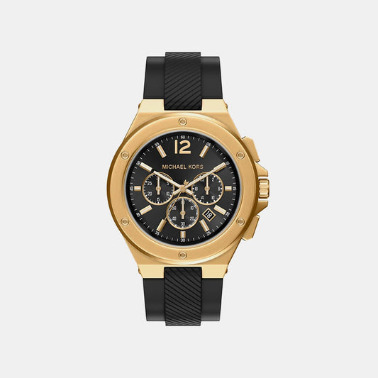Lennox Men Quartz Black Dial Chronograph Stainless Steel Watch MKO1272