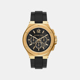 Lennox Men Quartz Black Dial Chronograph Stainless Steel Watch MKO1272