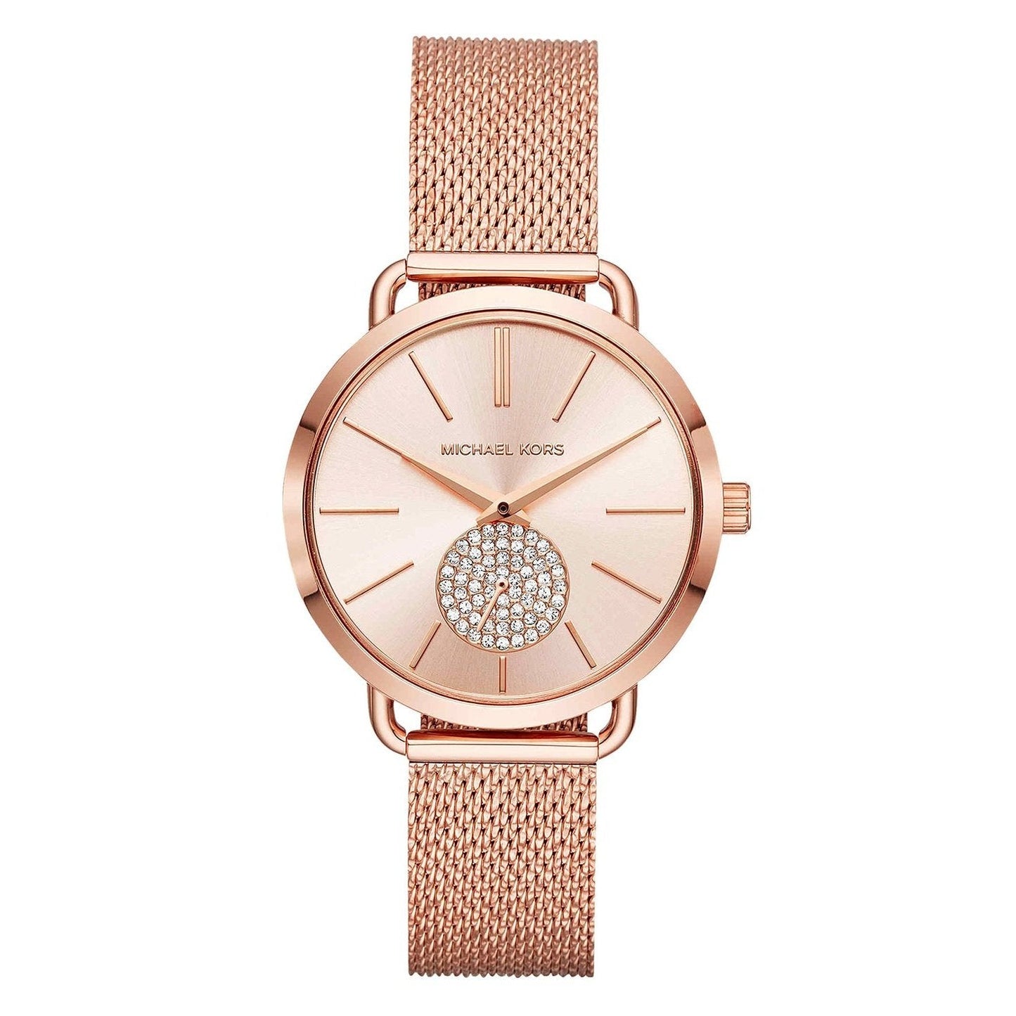 Michael Kors Portia Rose Gold Dial Analogue Womens Watch - MK3845