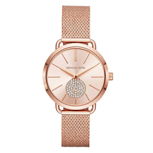 Michael Kors Portia Rose Gold Dial Analogue Womens Watch - MK3845