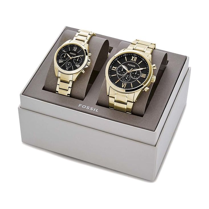 Fossil BQ2400SET Modern Courier Chronograph Watch Set for Couples