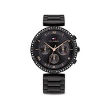 Tommy Hilfiger Quartz Multifunction Black Dial Watch For Women