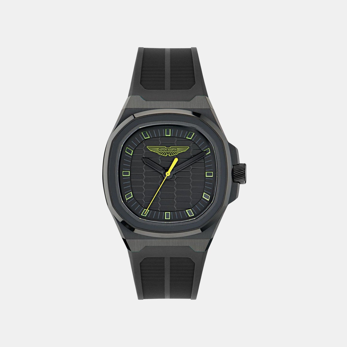 Aml Icon Men Quartz Black Dial Analog Silicone Watch MTIG1F5033E