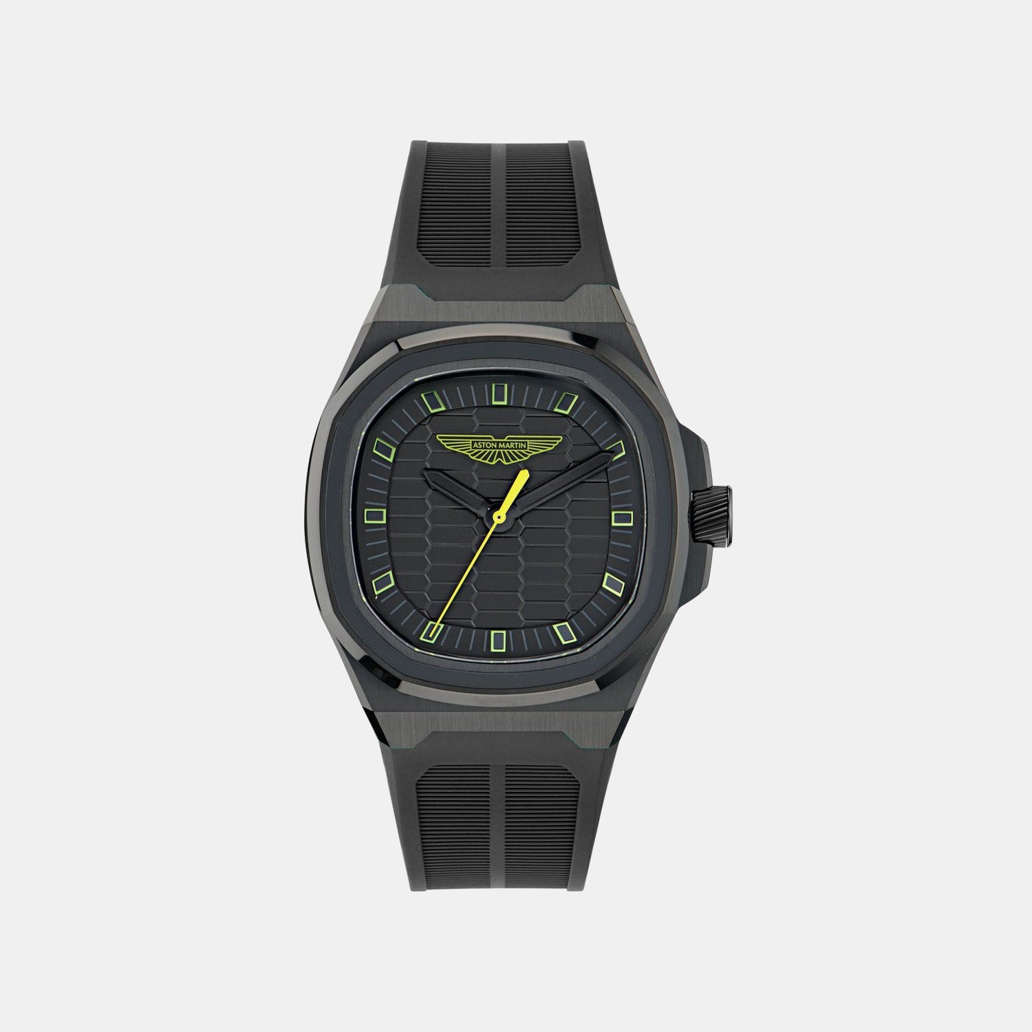 Aml Icon Men Quartz Black Dial Analog Silicone Watch MTIG1F5033E