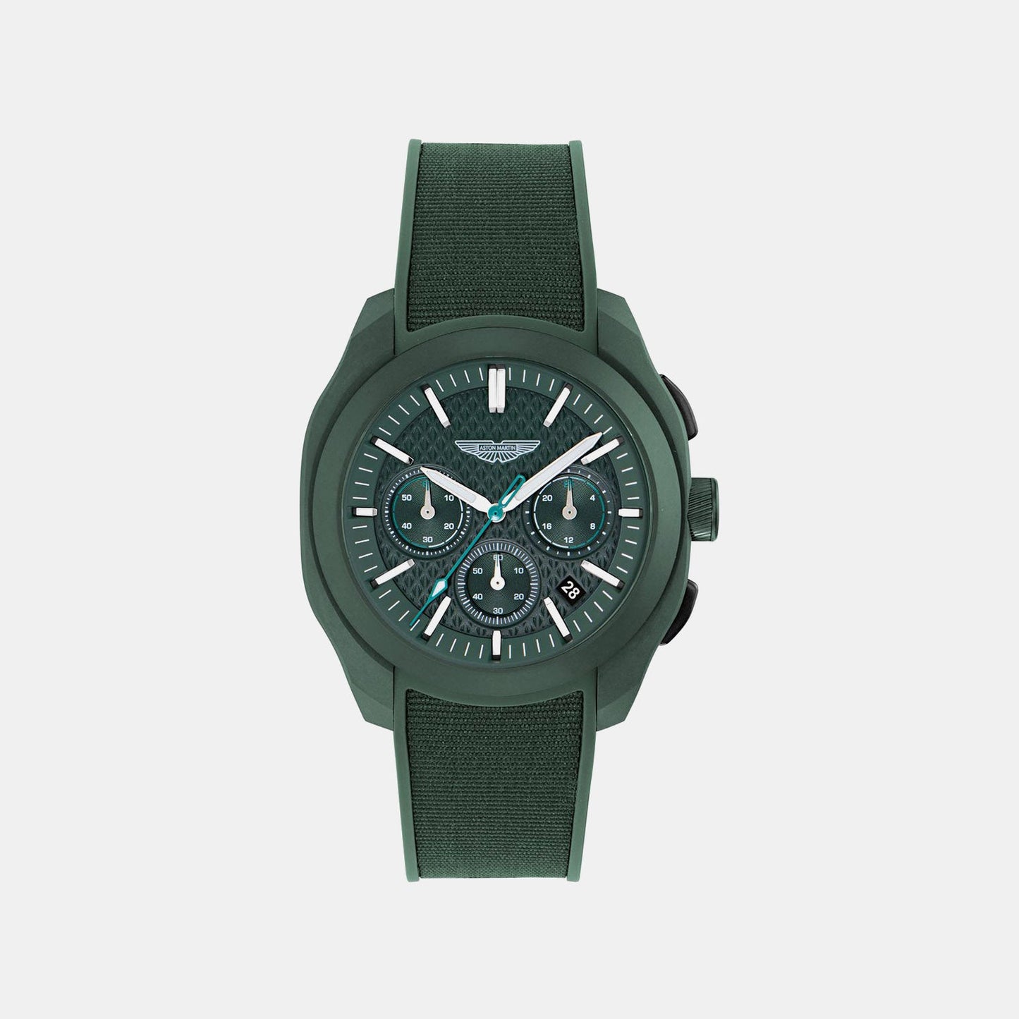 Men Quartz Green Dial Analog Silicone Watch MTRC1S6053E