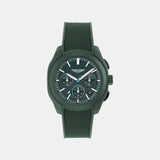 Men Quartz Green Dial Analog Silicone Watch MTRC1S6053E