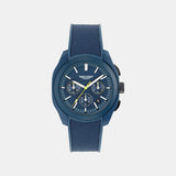 Men Quartz Blue Dial Analog Silicone Watch MTRC1S6063E