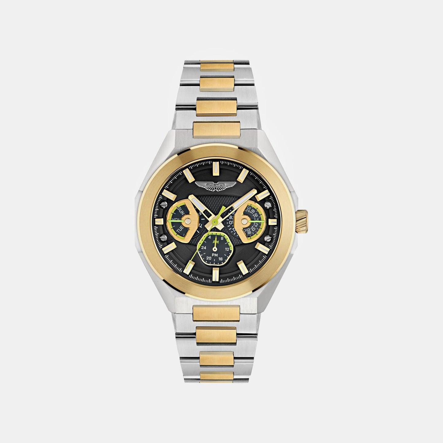 Aml Thrill Men Quartz Black Dial Multi-Function Stainless Steel Watch MTRI1F5043E
