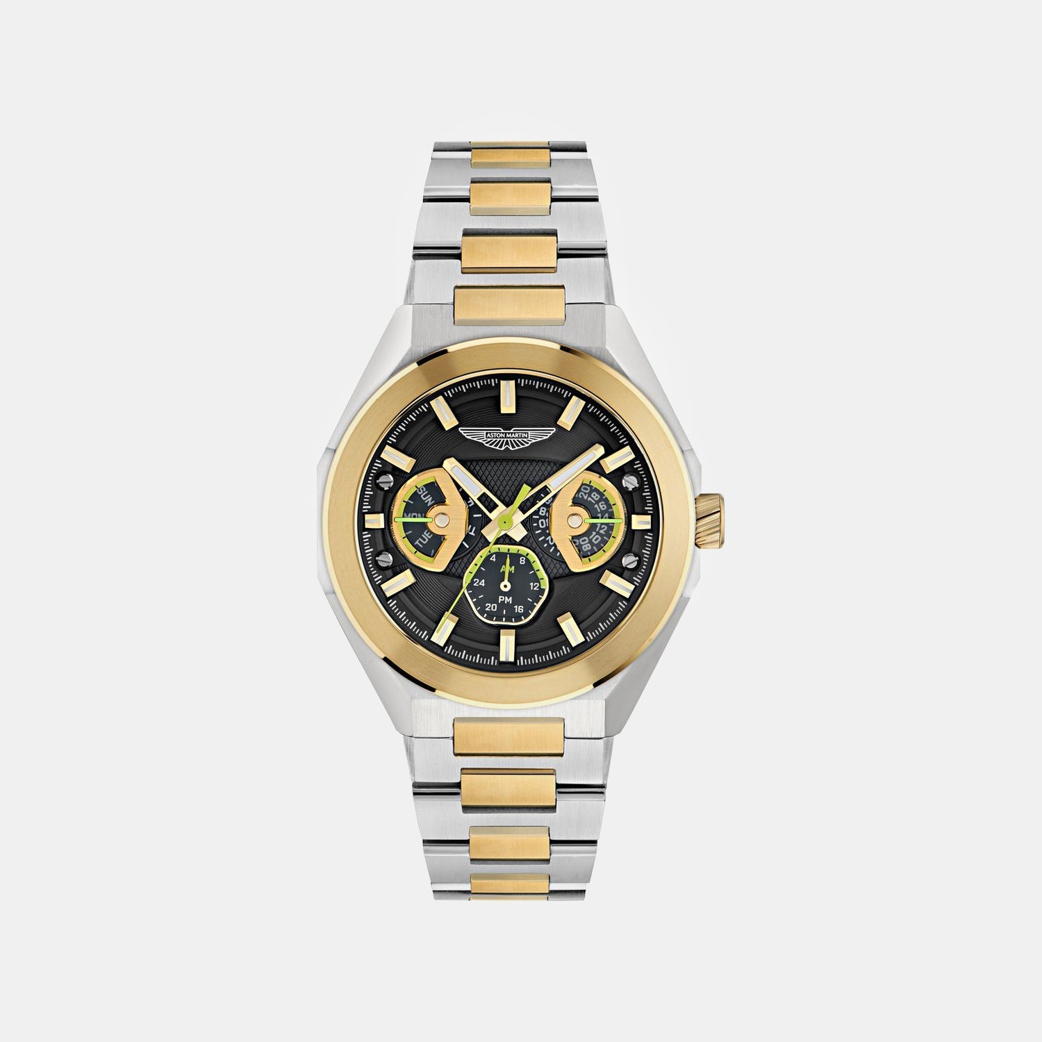 Aml Thrill Men Quartz Black Dial Multi-Function Stainless Steel Watch MTRI1F5043E