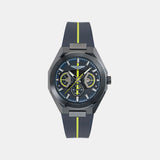 Men Quartz Blue Dial Analog Silicone Watch MTRI2S6023E