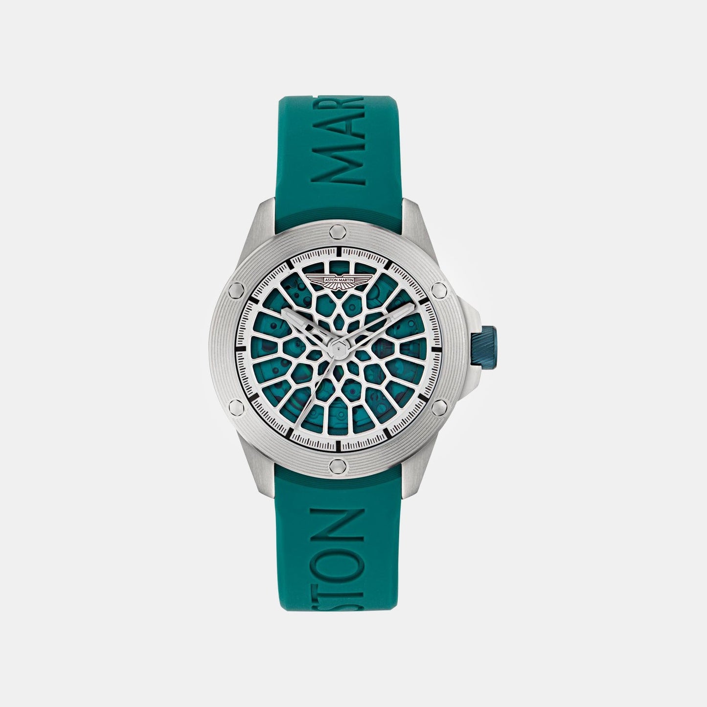 Aml Thrill Men Automatic Green Dial Analog Silicone Watch MTRR1F5013E