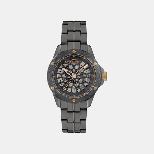 Aml Thrill Men Automatic Black Dial Analog Titanium Watch MTRR1F5033E