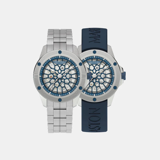 Aml Thrill Men Automatic Silver Dial Analog Titanium Watch MTRR1F5043E