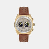 Aml Timeless Men Quartz Silver Dial Chronograph Leather Watch MTTS2F5023E