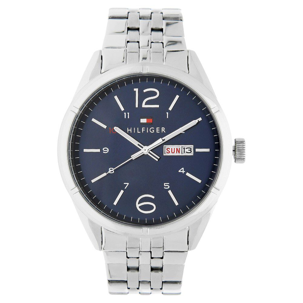 Tommy Hilfiger Quartz Analog Blue Dial Metal Strap Watch for Men-NATH1791061J
