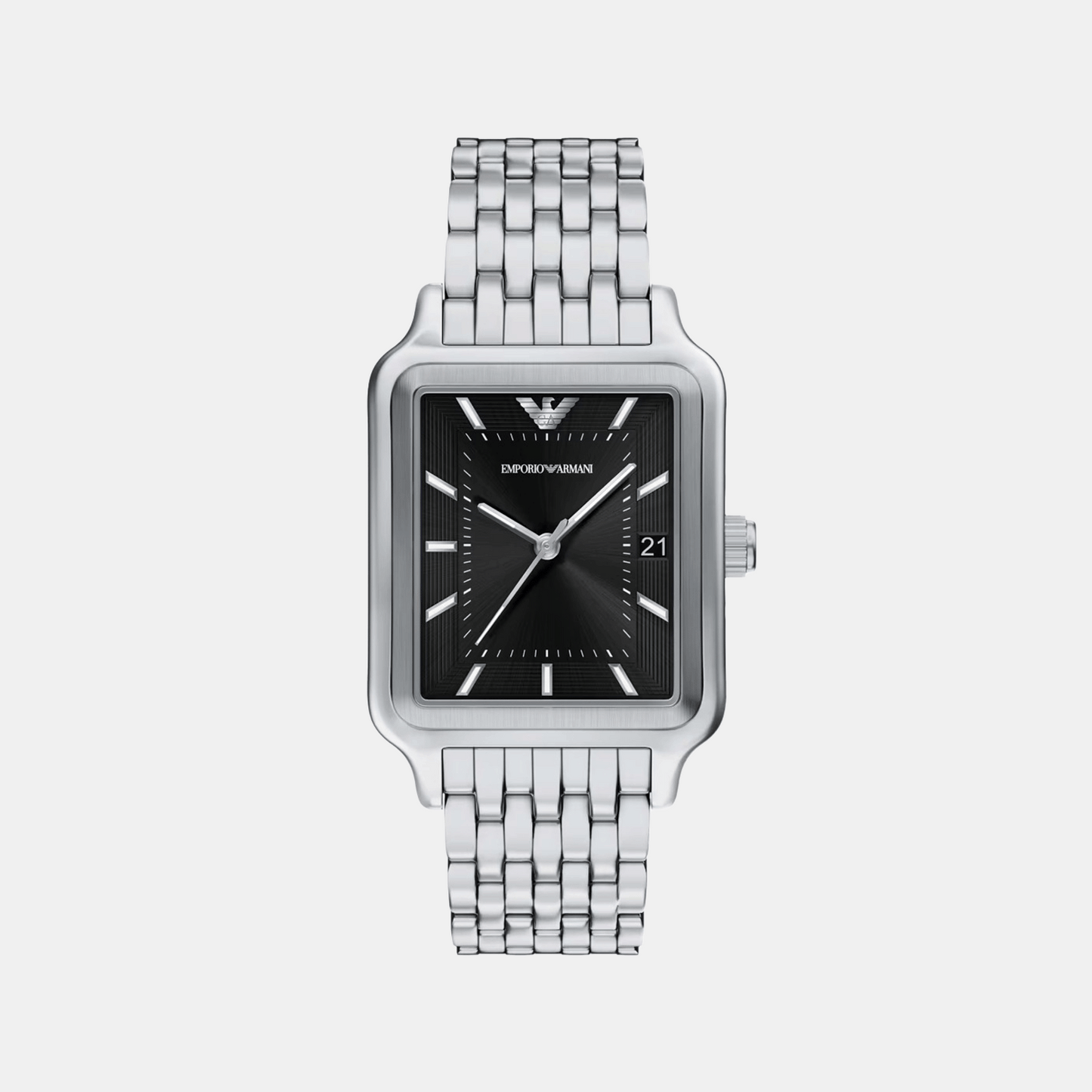 Men Quartz Black Dial Analog Stainless Steel Watch AR11755