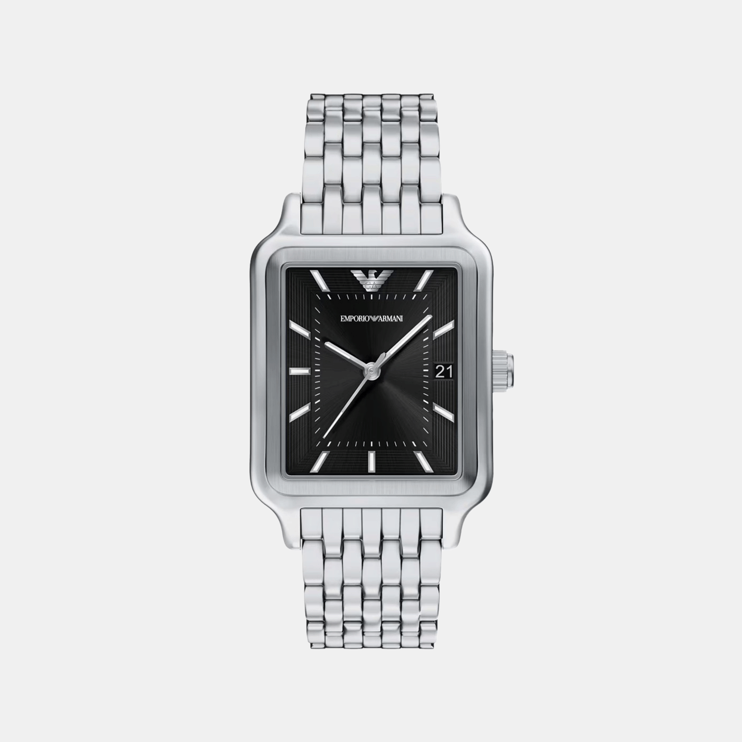 Men Quartz Black Dial Analog Stainless Steel Watch AR11755