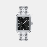 Men Quartz Black Dial Analog Stainless Steel Watch AR11755