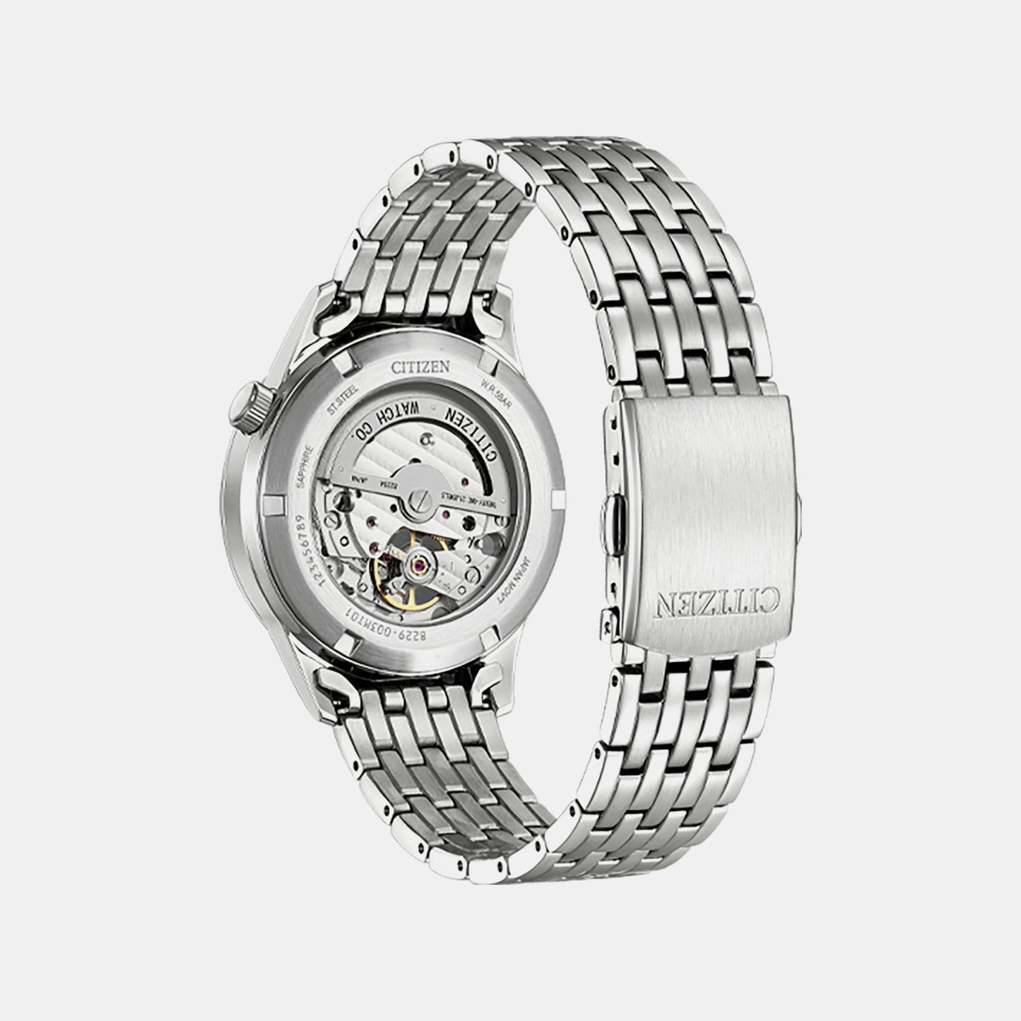 Mechanical Open Heart Men Automatic Blue Dial Analog Stainless Steel Watch NH9130-84L