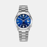Tsuyosa Men Automatic Blue Dial Analog Stainless Steel Watch NJ0150-81L