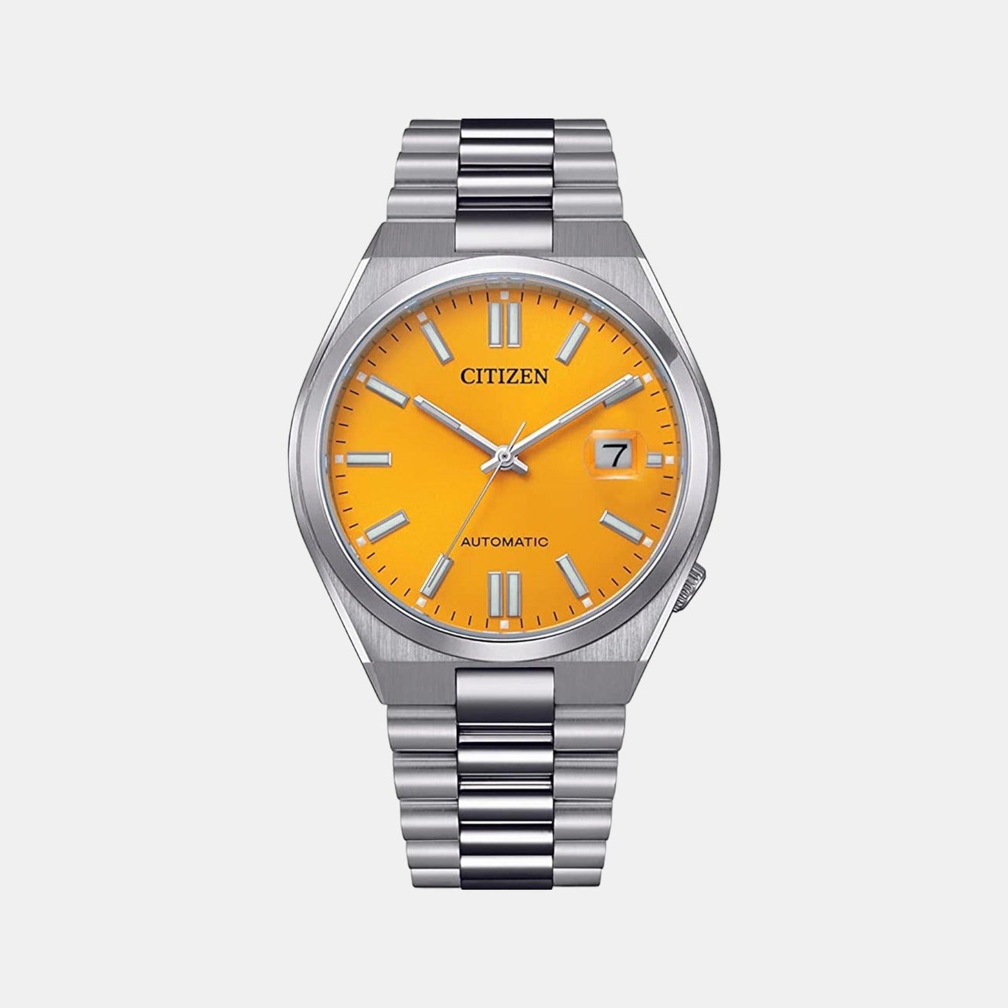 Tsuyosa Men Automatic Yellow Dial Analog Stainless Steel Watch NJ0150-81Z
