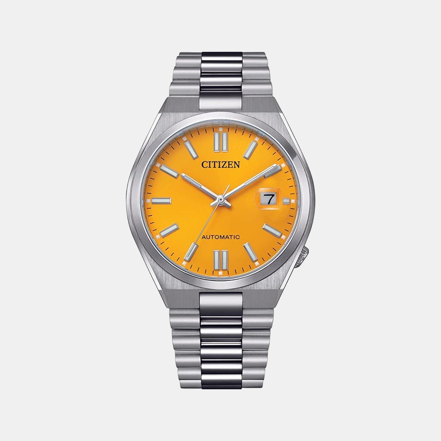 Tsuyosa Men Automatic Yellow Dial Analog Stainless Steel Watch NJ0150-81Z