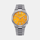 Tsuyosa Men Automatic Yellow Dial Analog Stainless Steel Watch NJ0150-81Z