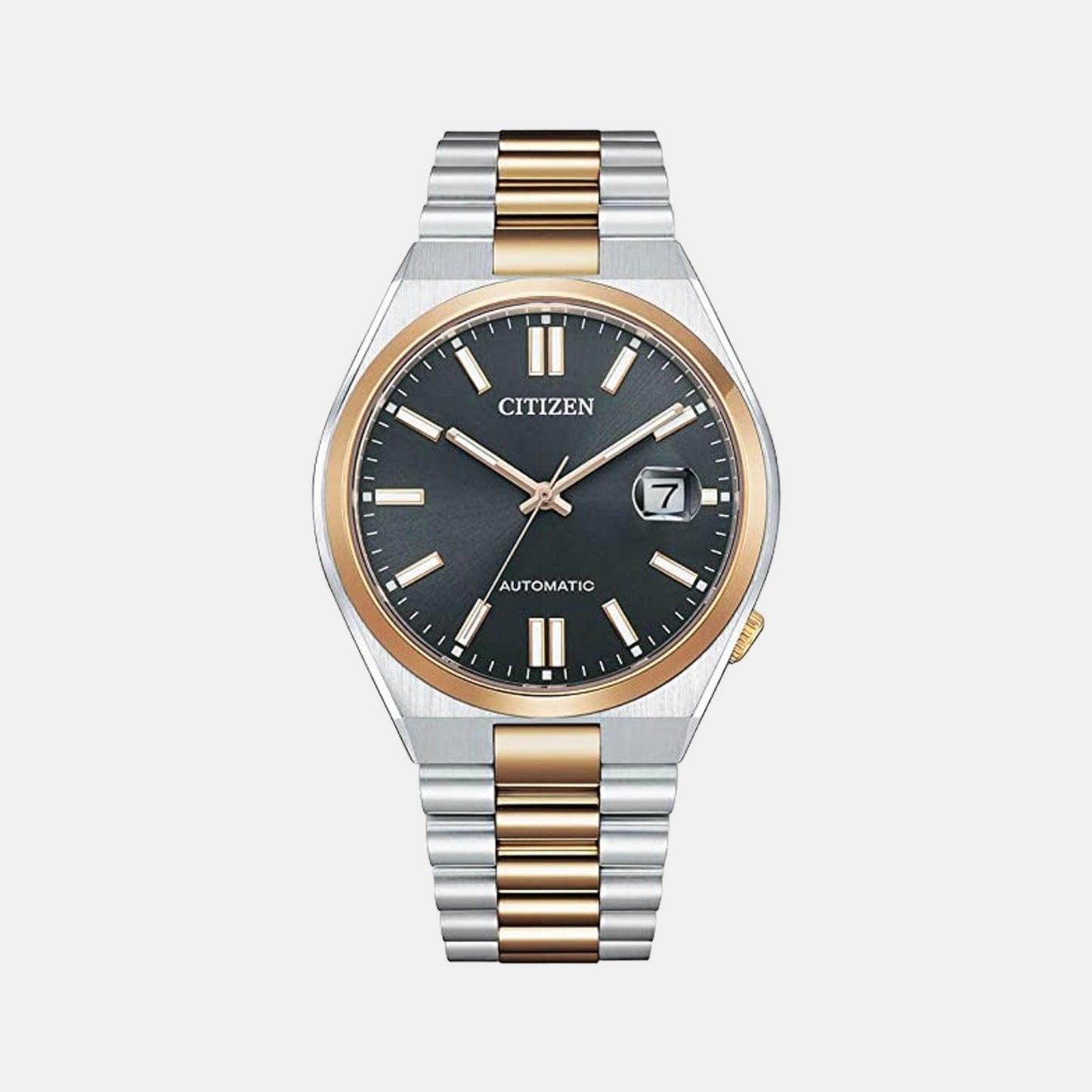 Tsuyosa Men Automatic Grey Dial Analog Stainless Steel Watch NJ0154-80H