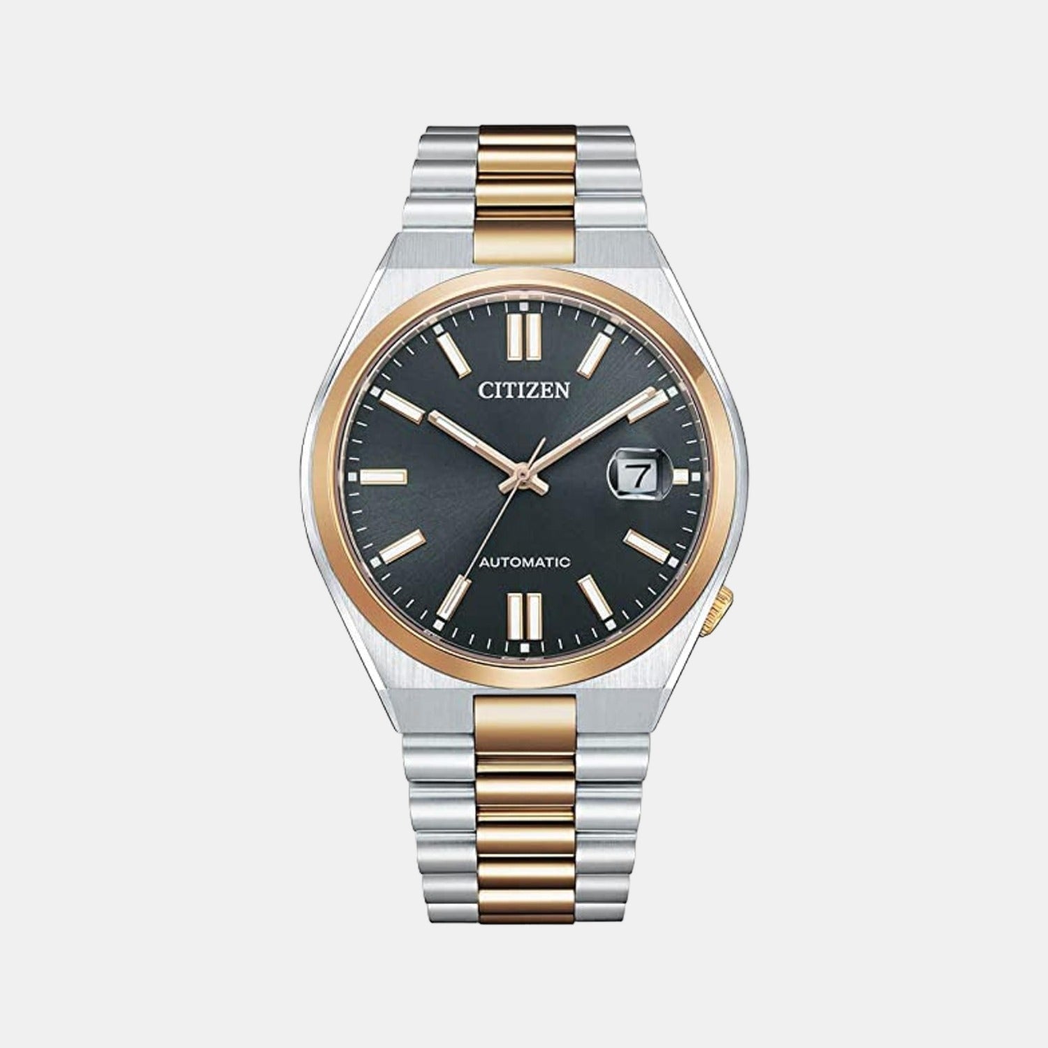 Tsuyosa Men Automatic Grey Dial Analog Stainless Steel Watch NJ0154-80H