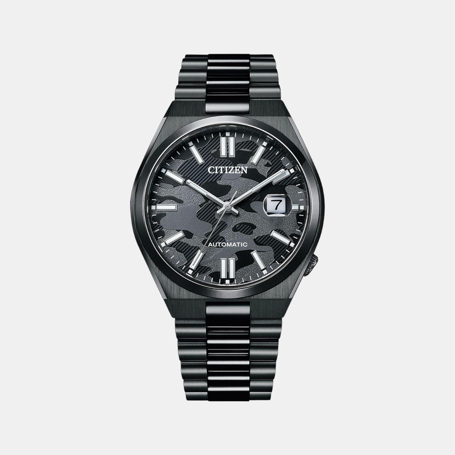 Tsuyosa Men Automatic Black Dial Analog Stainless Steel Watch NJ0155-87E