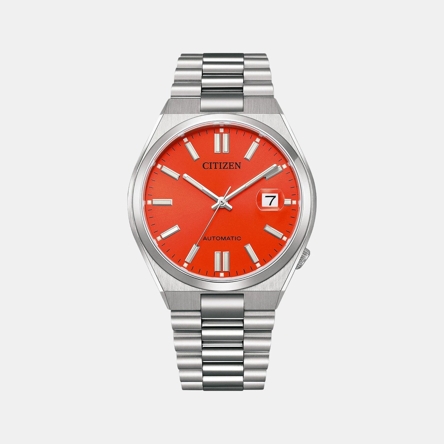 Tsuyosa Men Automatic Red Dial Analog Stainless Steel Watch NJ0158-89W