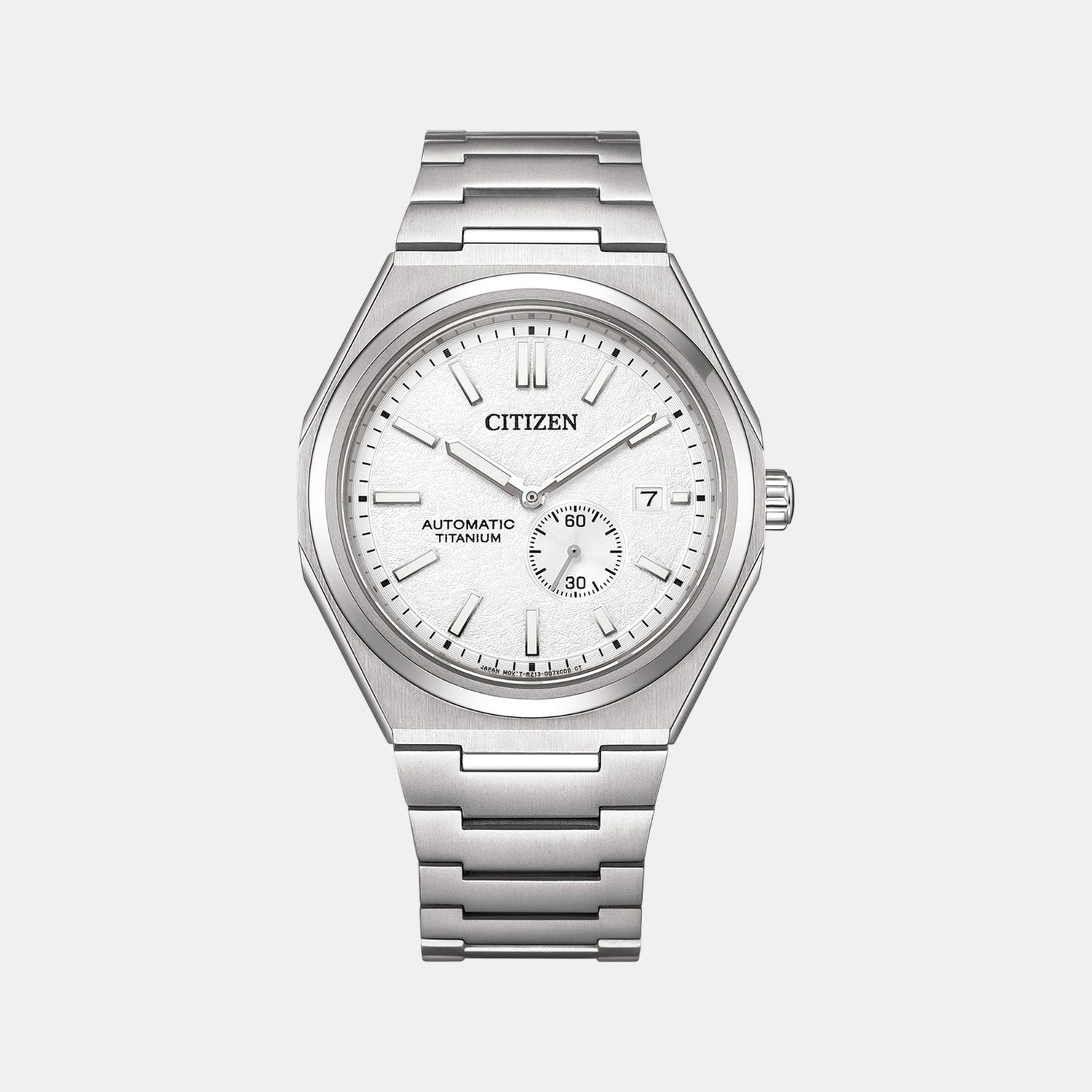 Zenshin Men Automatic White Dial Analog Titanium Watch NJ0180-80A