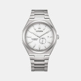 Zenshin Men Automatic White Dial Analog Titanium Watch NJ0180-80A