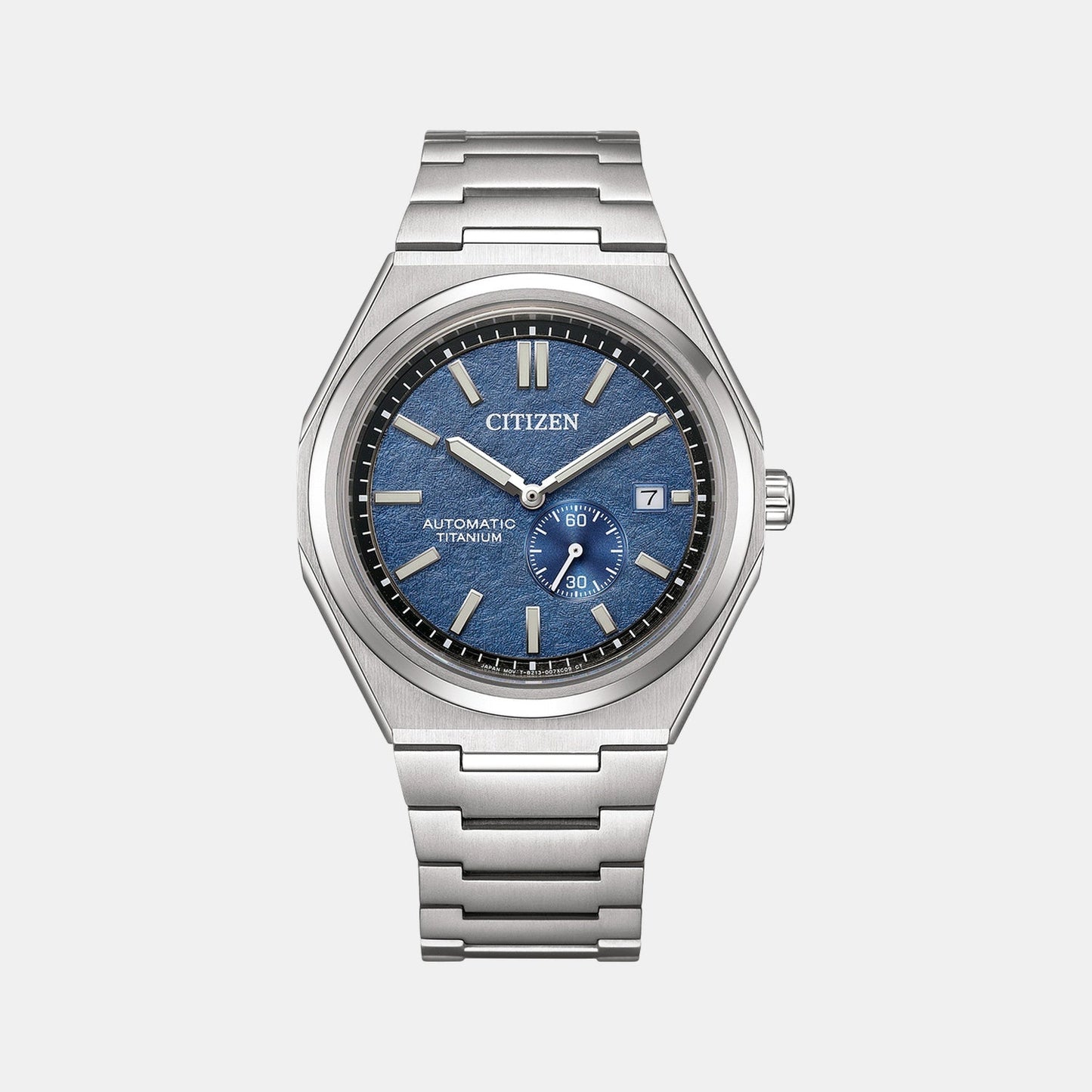 Zenshin Men Automatic Blue Dial Analog Titanium Watch NJ0180-80L