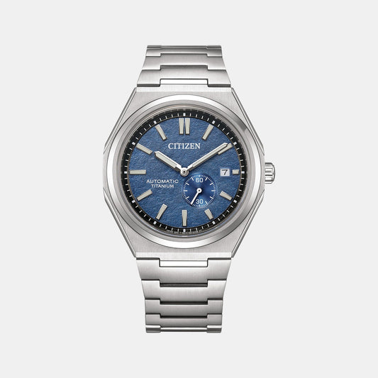 Zenshin Men Automatic Blue Dial Analog Titanium Watch NJ0180-80L