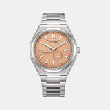 Zenshin Men Automatic Orange Dial Analog Titanium Watch NJ0180-80Z